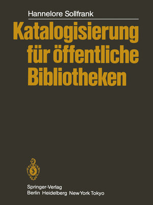 cover image of Katalogisierung für öffentliche Bibliotheken